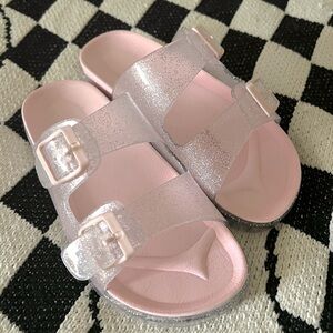 Girls size 13 glitter slides